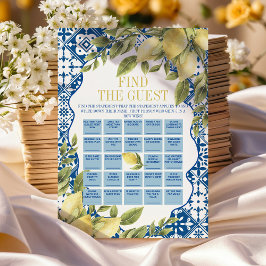 Italiaans Vind de Gast Bingo Verjaardag Spelkaart Kaart