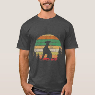Italiaans Vintage Greyhound Silhouette 60S 70S Dog T-shirt