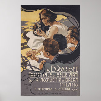 Italiaans vintage poster