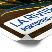 Italiaans vintonijnse Riviera Poster (Hoek)