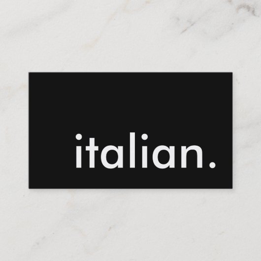 italiaans . visitekaartje (Voorkant)