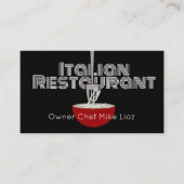 Italiaans Visitekaartje van het restaurant van het (Voorkant)