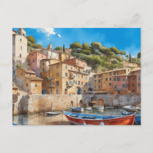 Italiaans vissersdorp briefkaart
