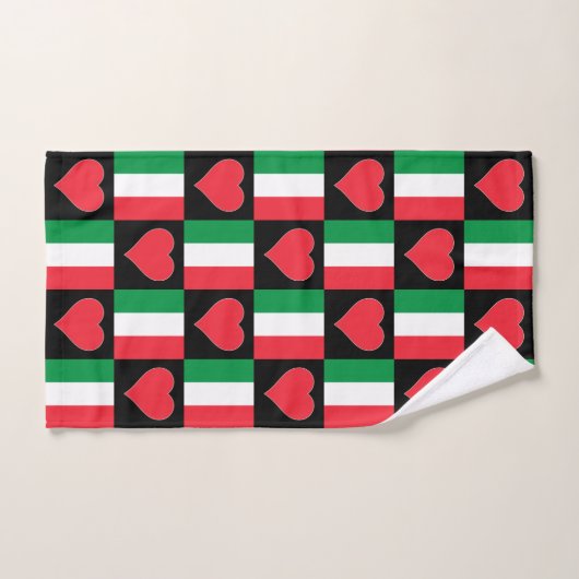 Italiaans vlag en kunstschilderspatroon frankrijk handdoek (Handdoek)