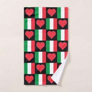 Italiaans vlag en kunstschilderspatroon frankrijk handdoek