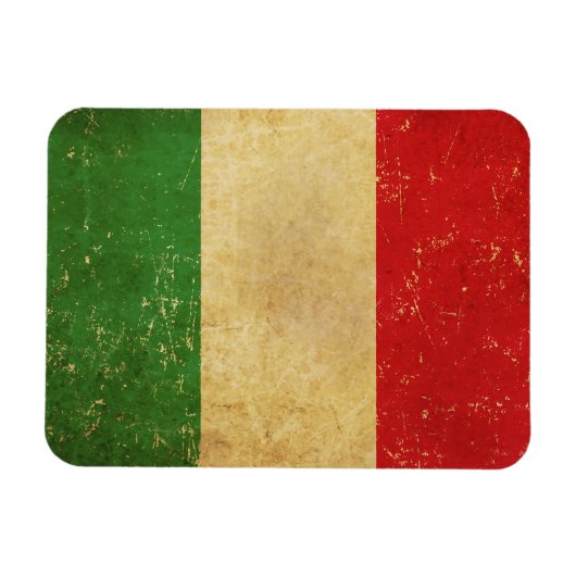 Italiaans vlag  Grunge ontwerp Magneet (Horizontaal)