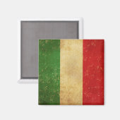 Italiaans vlag  Grunge ontwerp Magneet (Voorkant / Achterkant)