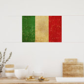 Italiaans vlag  Grunge ontwerp Poster (Keuken)