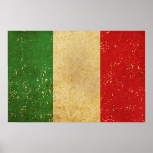 Italiaans vlag  Grunge ontwerp Poster (Voorkant)