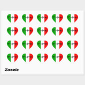 Italiaans Vlag Hart Ti Amo stickers (Vel)