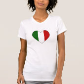 Italiaans Vlag Hart Valentijn T-shirt (Voorkant)