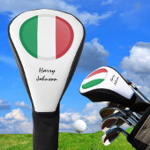 Italiaans Vlag & Monogrammed Golfclubs Hoesjes Golfheadcover