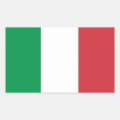 Italiaans Vlag Rechthoek Glanzende Stickers (Voorkant)