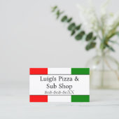 Italiaans Vlag Restaurant Visitekaartje (Staand voorkant)