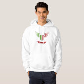  Italiaans Vlag Wings Hooded Sweatshirt (Voorkant volledig)