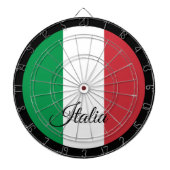 Italiaans vlagdartboard en Italiaans darts/spelbor Dartbord (Voorkant)