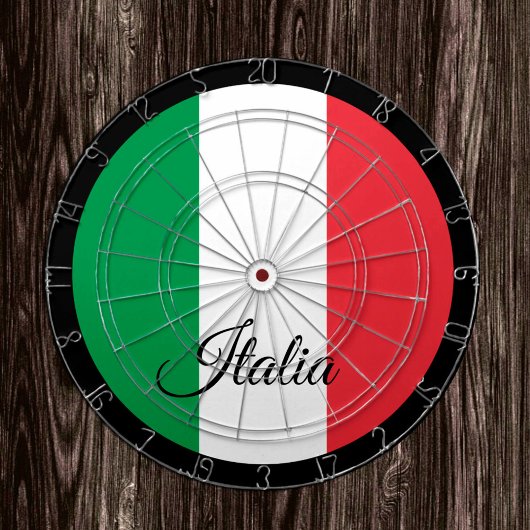 Italiaans vlagdartboard en Italiaans darts/spelbor Dartbord
