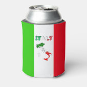 Italiaans vlagembleem blikjeskoeler (Blikje Achterkant)