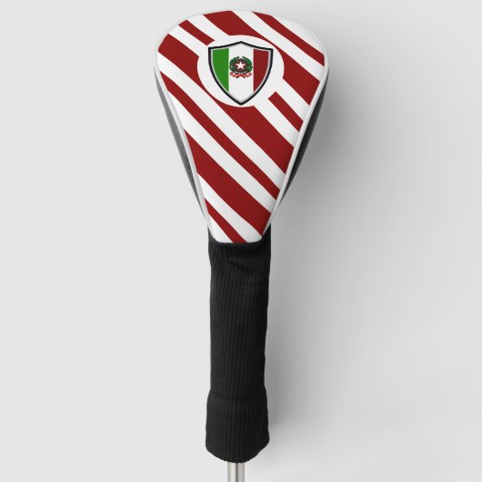 Italiaans vlagembleem golfheadcover (Voorkant)