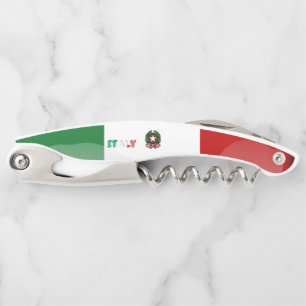 Italiaans vlagembleem kurkentrekker