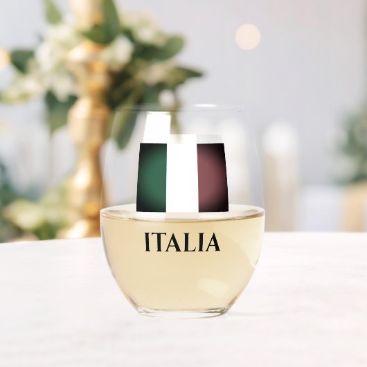  Italiaans vlaggedouane stemless wijnglas Wijnglas Zonder Voet (Insitu (Huwelijk))