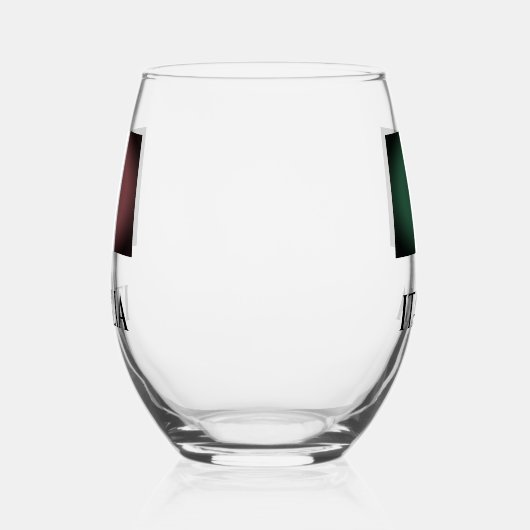  Italiaans vlaggedouane stemless wijnglas Wijnglas Zonder Voet (Rechts)
