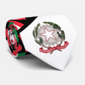 Italiaans vlaggen- en Heart Pattern Emblem (Italië Stropdas (Opgerold)
