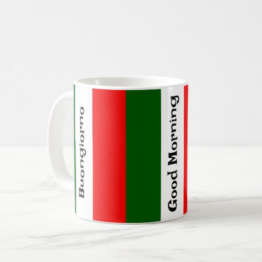 Italiaans vlaggenontwerp koffie Mok (Voorkant links)