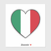 Italiaans vlaghart sticker (Vel)