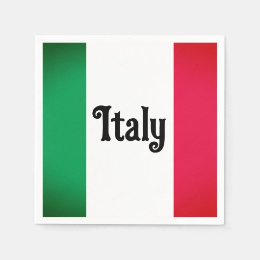 Italiaans vlagpapier Napkins Servet (Voorkant)