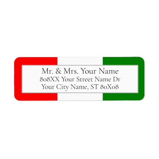 Italiaans Vlagrestaurant Etiket (Voorkant)