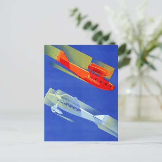  Italiaans vliegreizen Briefkaart (Staand voorkant)