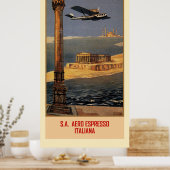 Italiaans  vliegtuig en Brindisi Istanbul Poster (Keuken)