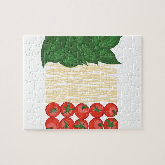 Italiaans voedsel legpuzzel (Horizontaal)