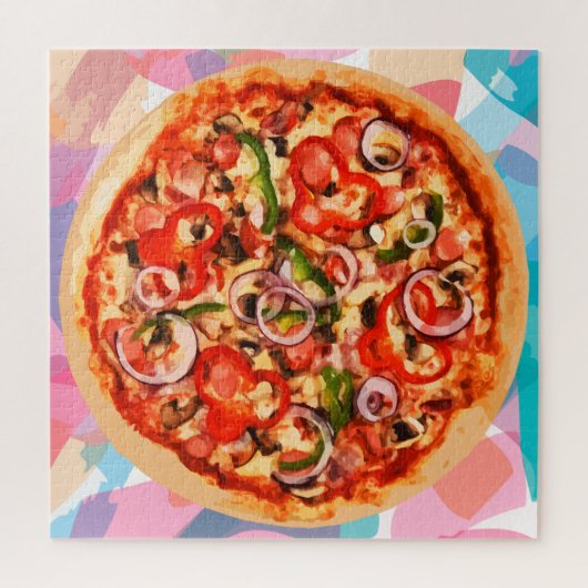Italiaans voedsel Pizza Pie uitdagend Legpuzzel (Verticaal)