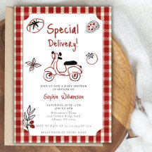 Italiaans Voedsel Rode Baby Shower met Speciale Le