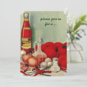 Italiaans voedsel, tomatenpuinhoop Kaart (Staand voorkant)