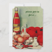 Italiaans voedsel, tomatenpuinhoop Kaart (Voorkant)