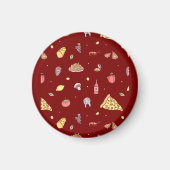 Italiaans voedselpatroon. Naadloze Italiaanse voed Magneet (Voorkant)