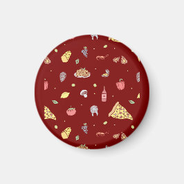 Italiaans voedselpatroon. Naadloze Italiaanse voed Magneet