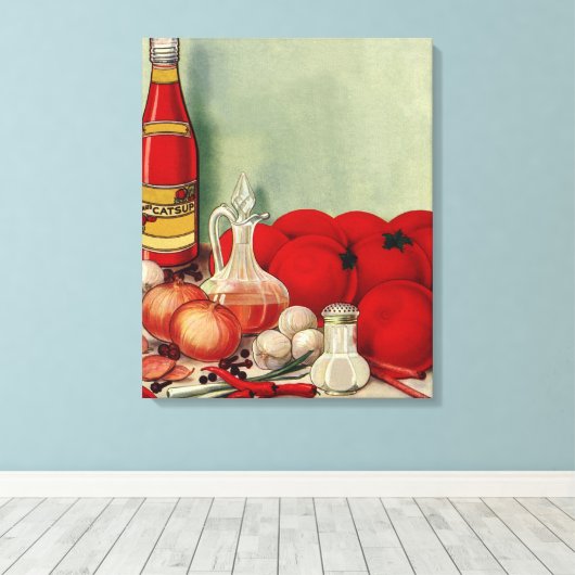 Italiaans voedseltomatenpuin Canvas Afdruk (Insitu (Houten vloer))