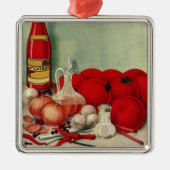 Italiaans voedseltomatenpuin Metalen Ornament (Voorkant)