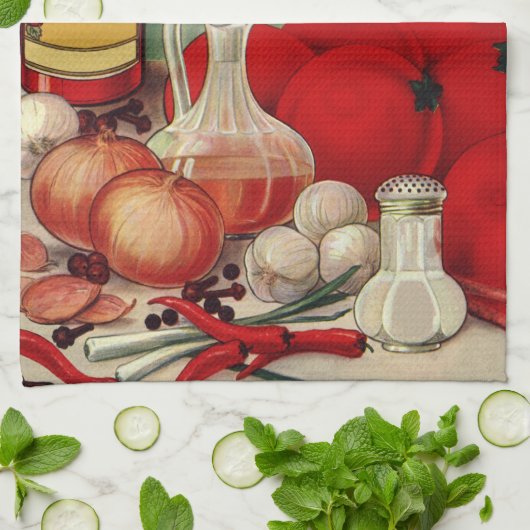  Italiaans voedseltomatenpuin Theedoek (Gevouwen)