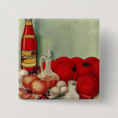  Italiaans voedseltomatenpuin Vierkante Button 5,1 Cm (Voorkant)