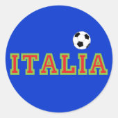 Italiaans voetbal ronde sticker (Voorkant)