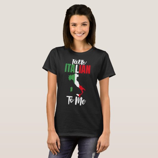 Italiaans voor mij plechtig Italiaans T-shirt (Voorkant volledig)