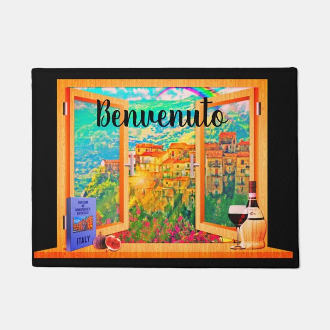 Italiaans voor Welkom op Doormat Deurmat (Voorkant)