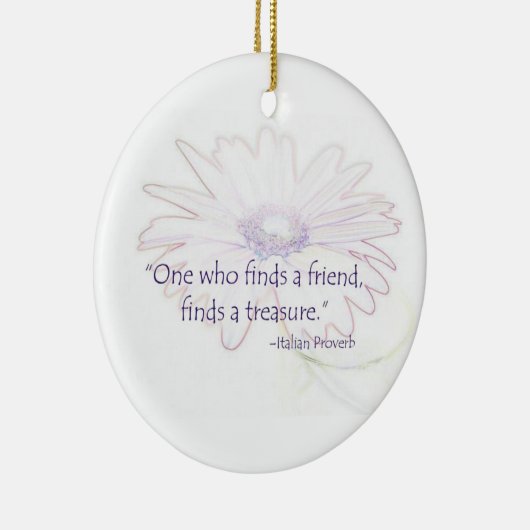 Italiaans vriendschap Proverb Ornament (Rechts)