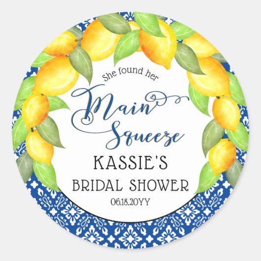 Italiaans Vrijgezellenfeest Klassiek Ronde Sticker (Voorkant)