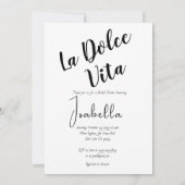 Italiaans Vrijgezellenfeest La Dolce Vita Kaart (Achterkant)